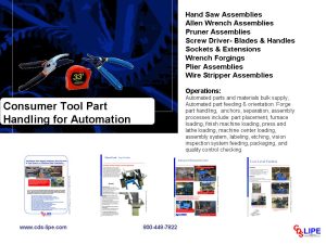 consumer tool part handling for automation