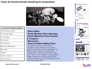 glass & ceramic gentle handling & automation